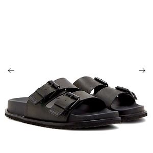 AllSaints Two Strap Leather Sandals